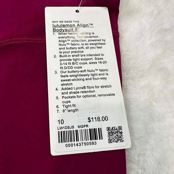 Lululemon Athletica Magenta Bodysuit - Picture 4 of 7